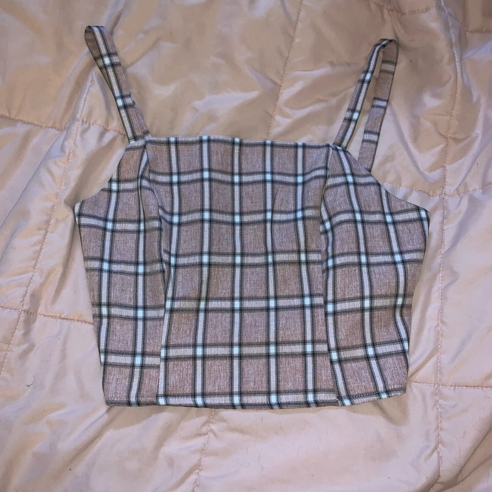 Plaid crop top